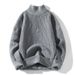 Men's Half-Zip Knit Sweater – Long Sleeve Unisex Pullover In Black/Grey/Army Green (Sizes M-3XL)_viptrois.com