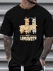 Happy Lamaween Funny Blade Halloween Men's Cotton T Shirt Stretched Slightly Breathable Comfortable Unisex Fashion Soft Homme Streetwear Versatile_viptrois.com