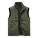 Men's Thickened Reversible Fleece Winter Warm Sleeveless Stand Collar Outdoor Casual Vest_viptrois.com