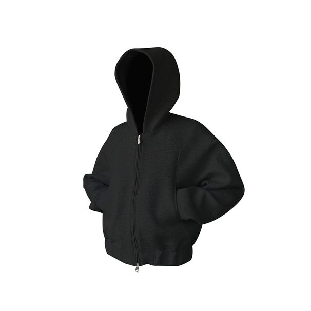 Men's Oversized Hooded Sweatshirt - Thick Space Cotton Boxy Fit Streetwear Pullover With Drop Shoulder Design_viptrois.com