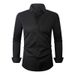 Men's Clothing Four Sided Stretch Shirt Anti Wrinkle Solid Color Shirt Long Sleeved Business Thin Shirt_viptrois.com