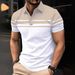 Cross-Border Fashion 3DPolo Shirt Summer Simple Pattern Printed Short Sleeve T-Shirt Casual Top Striped Men's Clothing_viptrois.com