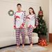 Christmas Santa Fawn alphabet plaid family Christmas print home suit_viptrois.com