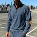 Cross-border American Autumn And Winter Outdoor Men's Loose Stand-up Collar Ami Kaji Commuter Corduroy Zipper Sweater_viptrois.com