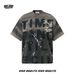 Men's Clothing New Retro Inkjet Heavy Washed Fashion Men's Short Sleeve Dopamine Girls' Half Sleeve Couple Cotton T Shirt_viptrois.com