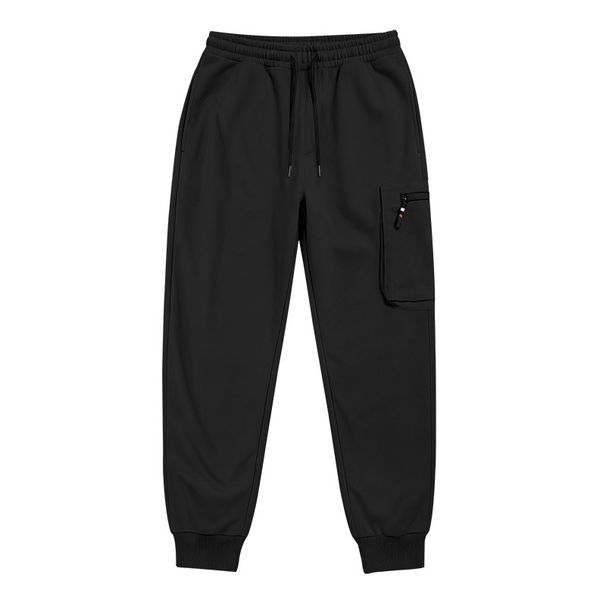 Men's Clothing Men's Plus Size Heavyweight Terry Cloth Trousers Autumn Winter Casual Workwear Sportswear Trendy Drawstring Multi Pocket_viptrois.com
