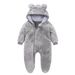 Spring And Autumn Cute Plush Jumpsuit For Boys And Girls Baby Warm Ears Hooded Threaded Cuffs For Going Out Crawling Clothes_viptrois.com