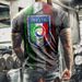 Men's Italian Football Team Printed Fashion Casual T-shirt Large Size Short Sleeve Top_viptrois.com