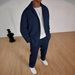 Men's Casual Blazer & Straight Pants Set – Lightweight Stretch Cotton (S-3XL, Black/Grey/Burgundy/Khaki/Blue/Navy)_viptrois.com