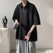 2024 Summer New Youth Solid Color Versatile Short Sleeve Hong Kong Style Waffle Polo T-Shirt_viptrois.com