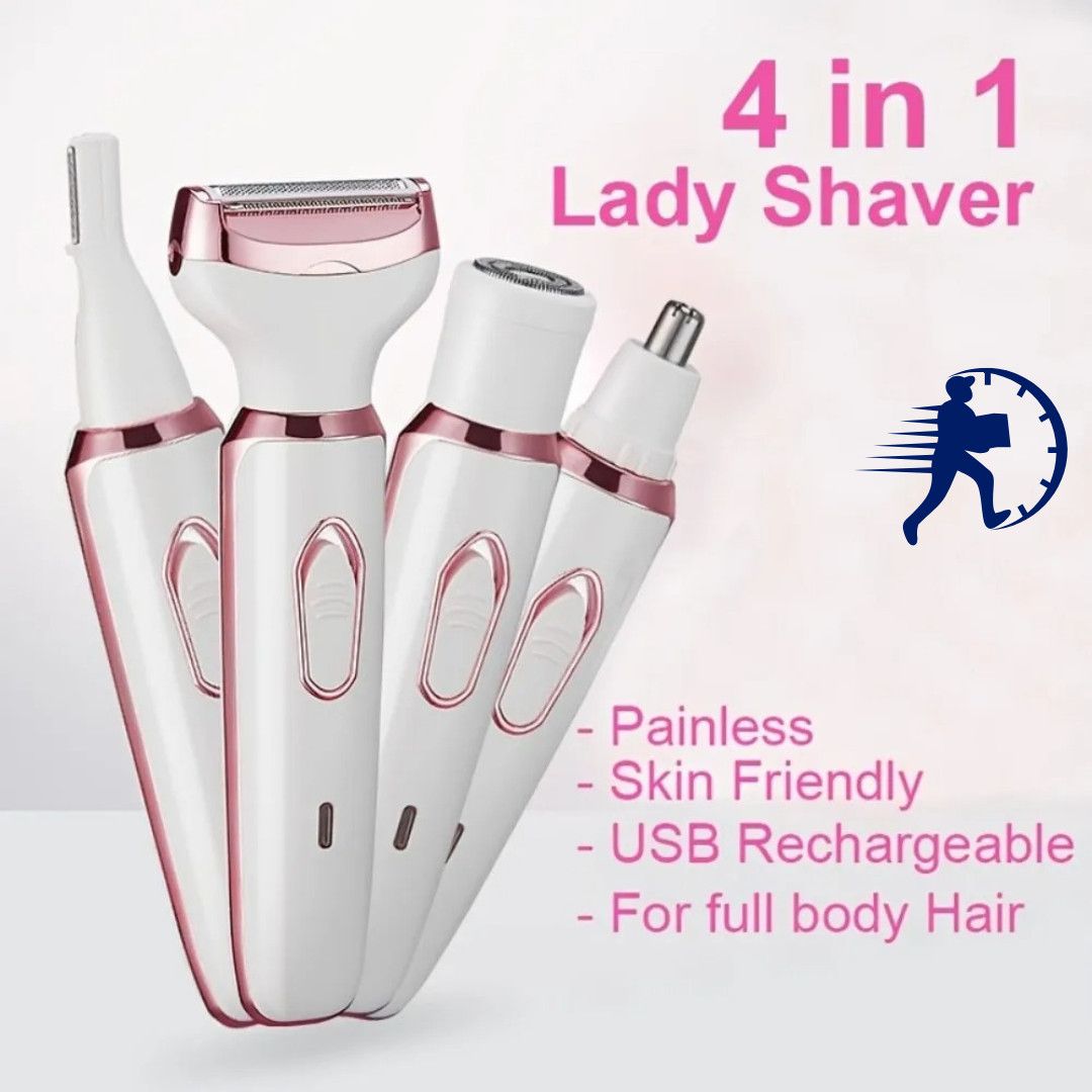 4-in-1 Electric Hair Removal Device For Women – Face, Legs, Bikini & Nose_viptrois.com