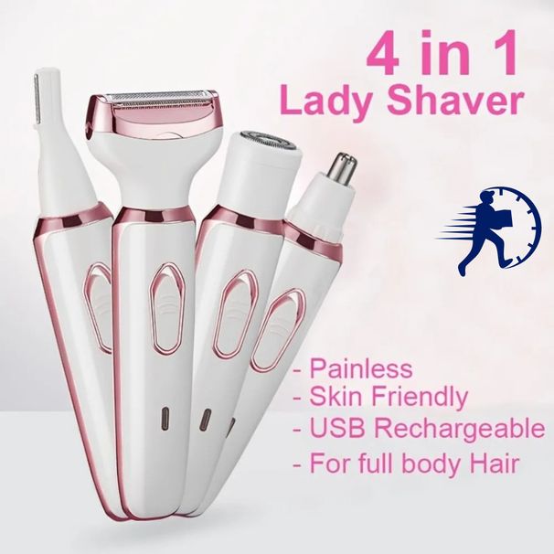 4-in-1 Electric Hair Removal Device For Women – Face, Legs, Bikini & Nose_viptrois.com
