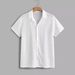 Men's Clothing Knitted Jacquard Translucent Lapel Short Sleeved Light Casual Versatile Fashion Shirt_viptrois.com