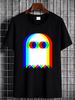 Ghost Trippy Vaporwave Halloween Techno Rave EDM Music Party T-Shirt Summer Graphic Top For Everyday Wear Unisex Streetwear Breathable_viptrois.com