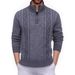 Men's Half-Zip Fleece-Lined Sweater – Warm Autumn/Winter Pullover, Casual & Stylish (M-4XL)_viptrois.com