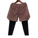 Man's clothing Muscle fitness running sports casual pants quick dry tight fake two stretch nine-point pants men_viptrois.com