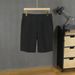 Men's Ice Silk Trousers Casual Suit Shorts Thin Loose Pants Trendy Outerwear Five Point Pants Summer Wear_viptrois.com