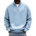 Men's Half-Zip Sweatshirt – 3D Digital Print, High Neck, Trendy Streetwear For Spring & Fall_viptrois.com