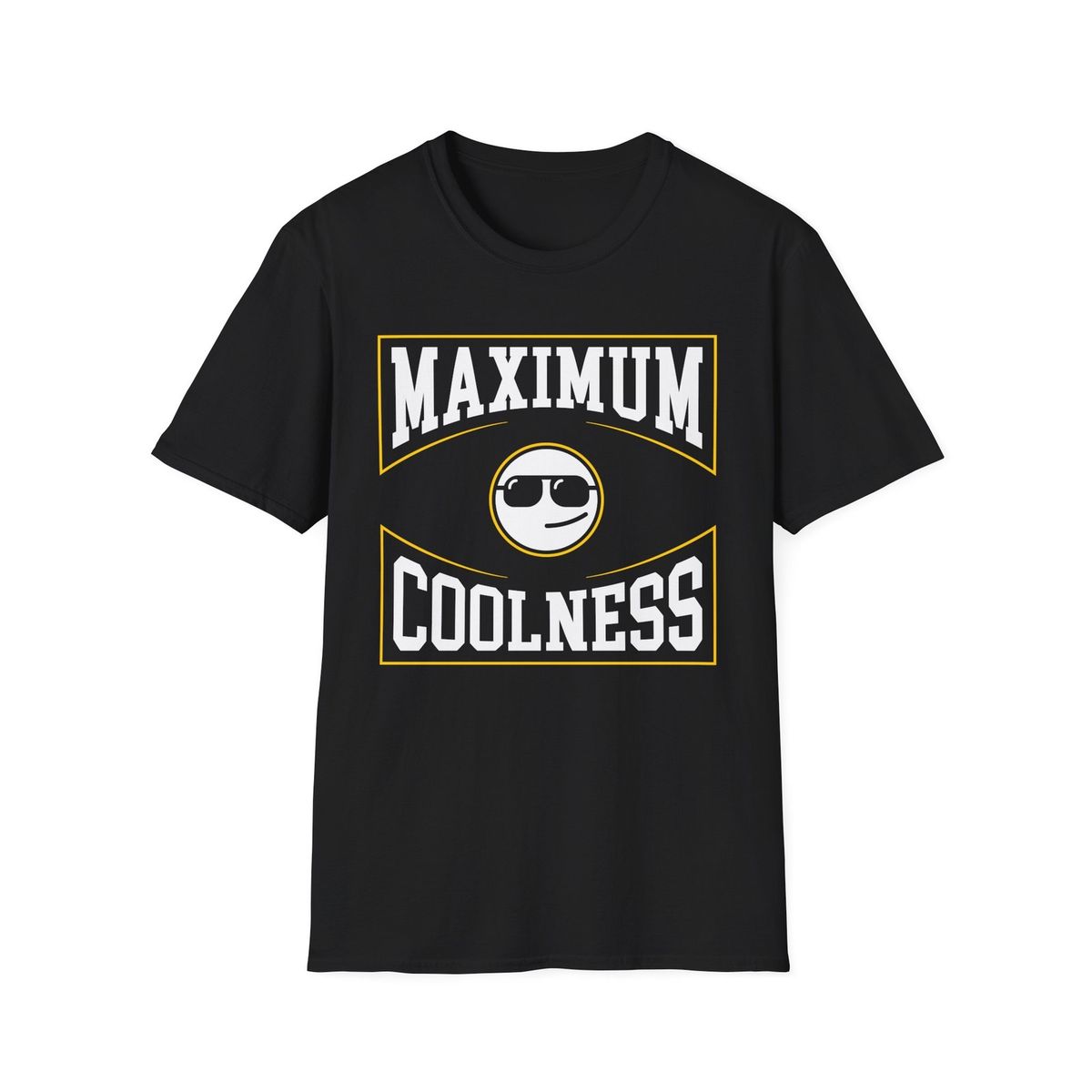 Maximum Coolness T-Shirt Mens Womens Tees Top, Cool Guy Funny Slogan Tee, Unisex Softstyle Shirt_viptrois.com