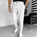 Men's Clothing Hot Selling Cross Border Men's Waffle Casual Sports Solid Color Trousers_viptrois.com