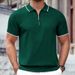 Men's Clothing Summer New Zipper Knit Casual Business Polo Shirt Men SY0043_viptrois.com