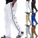 Europe, America 2025 Autumn New Men's Leisure Sports Straight-breasted Pants Trend Ruffian Handsome Line Color Split Casual_viptrois.com