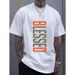 Casual Cuello Redondo Hombre Talla Grande Patrón Geométrico, Tejido Algodón Suave, Estiramiento Medio - Camiseta De_viptrois.com