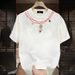 American Style Handsome Cotton Short Sleeved Printed T-shirt Young And Women, Summer Ins Trendy Brand Versatile Round_viptrois.com