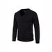 Men's Slim Fit V-Neck Knit Cardigan - Lightweight Solid Color Sweater, Casual & Versatile Thin Pullover For Spring & Autumn_viptrois.com