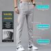 Sommer Eis Seide Dünne Männer Hosen High-end-Stil Abnehmen Glättet Silhouette Gerade-bein Hosen Schnell Trocknende Vielseitige Hosen_viptrois.com
