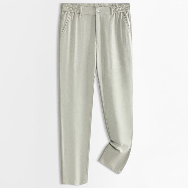 Lightweight Cotton Linen Long Casual Summer New Chinese Style Middle-aged And Elderly Straight Pants Men's Dad's Outfit_viptrois.com
