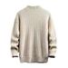 Men's Half Turtleneck Sweater – Modern Knit Pullover With Twist Hem (Gray/Khaki/Black/Green/Red, M-XXXXL)_viptrois.com