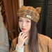 Plaid Cat Ear Beret For Women, Spring And Autumn, Face Slimming, Versatile Woolen Artist Hat, Warm Pumpkin Hat_viptrois.com