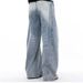 Men's Clothing Washed And Distressed Niche Design Wide Leg Pants For Teenagers Spring And Autumn New Split Deconstruction Design Jeans_viptrois.com