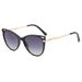 Personalized Fashion Cat Eye Sunglasses Catwalk Sunglasses TR Frame Metal Leg Glasses_viptrois.com