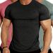 Sports Compression T-Shirt For Men Quick Drying Fitness Short Sleeve Running Training Suit New_viptrois.com