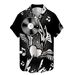 Summer New Large Digital Printing Casual Short Sleeve Shirts Men's Wear_viptrois.com