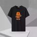 Men's Clothing Catties Cross Border Men's Large Size Short Sleeved T Shirt Black Fashion Trendy Printed Round Neck Top_viptrois.com