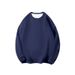 Youth Versatile Solid Color Hoodie With Cotton Off Shoulder Sleeves, Round Neck Pullover, Long Sleeves_viptrois.com