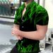Men's Clothing Casual Short Sleeved 3D Printed Flame Shirt_viptrois.com
