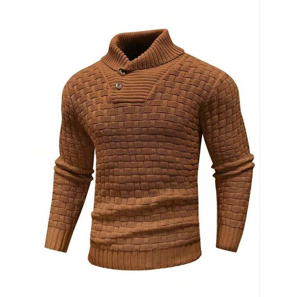 Cross-Border European And American Knitted Pullover Fashion Round Neck Slim Fit Sweater Men's Clothing_viptrois.com