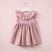 2024 summer girls' Korean version simple and trendy lotus leaf edge tied butterfly bow dress_viptrois.com