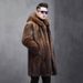Men's Clothing Men's Winter Fur Coat With Hood, Long Imitation Mink Fur, Loose Casual Fur Warm Coat, Large Size_viptrois.com