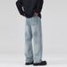Cleanfit High Street Jeans – Light Blue Washed Straight-Leg Denim For Men & Women (S-3XL)_viptrois.com