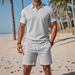 Men’s Summer Casual Polo & Shorts Set – Breathable Mesh Fabric, Slim Fit (S-XXXL, Quick-Dry & UV Protection, Gym-to-Street Versatile)_viptrois.com