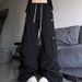 Men's Clothing Autumn and winter straight loose sweatpants casual sports pants embroidered retro multi pocket design overalls for men and women_viptrois.com