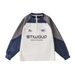 Spliced Suede Racing Suit Long Sleeve Half-Zip Sweatshirt American Casual Loose Versatile Spring Autumn Men's Top_viptrois.com