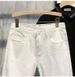 Men's Clothing White Shorts Trendy Casual Versatile Slim Jeans Thin Elastic Shorts_viptrois.com