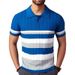Men's Clothing menswear summer new style short sleeve sweater striped contrast color business polo shirt male SY0152_viptrois.com