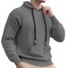 Monochrome Man- 25 European And American Autumn Winter Men's Jacquard Small Check Long Sleeve Hooded Pullover Loose_viptrois.com